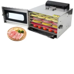 Mattork, 400W, 6 brickor, Temperaturintervall 30-90℃, Timerinställning 30 min-24 tim, Rostfritt stål