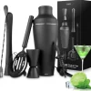 Mattsvart bartenderset