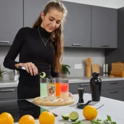 Mattsvart bartenderset