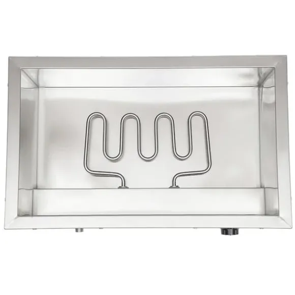 Matvärmare - Bain-marie vattenbad - 3 x 7 l behållare - Rostfritt stål - Buffé servering - Silver