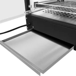 Matvärmare Uppvärmd Pizzadisplay Glasskärm Kommersiell Varm Mat Pizza Paj Svart Stål Elektrisk 30 - 85°C Temperatur 3-hyllplan Trådhyllor GRATIS Tång | CDON