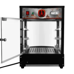 Matvärmare Uppvärmd Pizzadisplay Glasskärm Kommersiell Varm Mat Pizza Paj Svart Stål Elektrisk 30 - 85°C Temperatur 3-hyllplan Trådhyllor GRATIS Tång | CDON