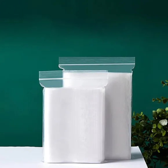 Megastora förslutningsbara zip-påsar i PE-plast 60x40cm - 100-pack
