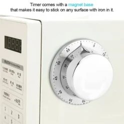Mekanisk kökstimer - Magnetisk bas, silver