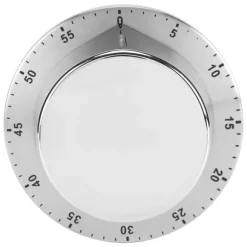 Mekanisk kökstimer - Magnetisk bas, silver