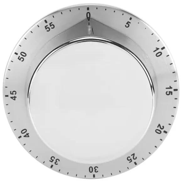 Mekanisk kökstimer - Magnetisk bas, silver