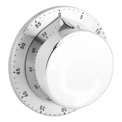 Mekanisk kökstimer - Magnetisk bas, silver