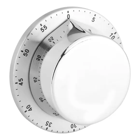 Mekanisk kökstimer - Magnetisk bas, silver