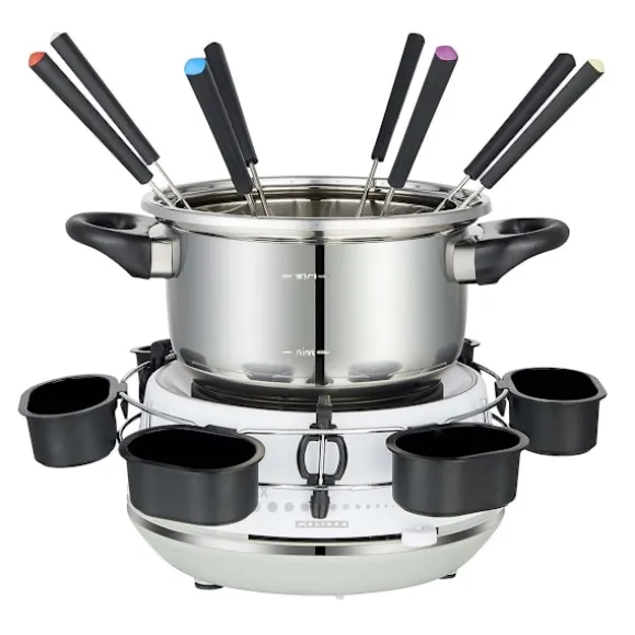 MELISSA Elektrisk fondue 2L 1200W Rostfritt stål / Vit