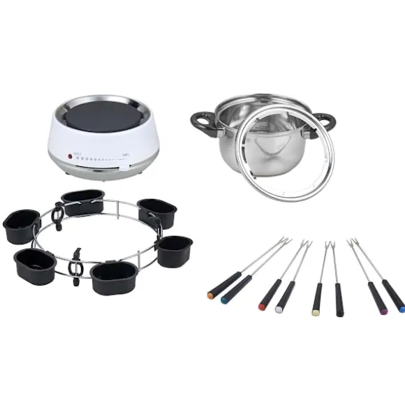 MELISSA Elektrisk fondue 2L 1200W Rostfritt stål / Vit