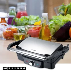 MELISSA Panini / bordsgrill 1600W Svart / Rostfritt stål topphölje