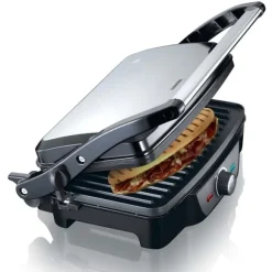 MELISSA Panini / bordsgrill 1600W Svart / Rostfritt stål topphölje