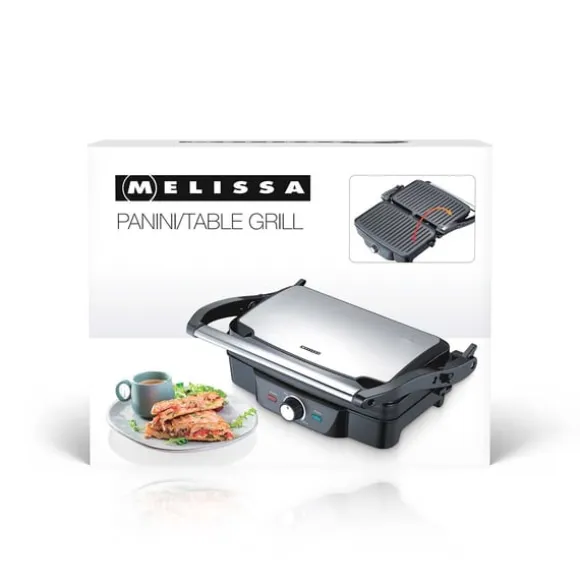 MELISSA Panini / bordsgrill 1600W Svart / Rostfritt stål topphölje