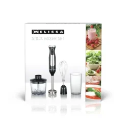 MELISSA Stavmixer med hackare visp kopp 600W Svart / Rostfritt stål