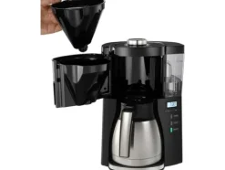Melitta Look Therm Timer Kaffemaskin - 10 koppar - Svart / Silver