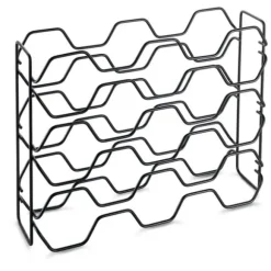 Metaltex vinställ Hexagon för 15 flaskor 43x12x34 svart