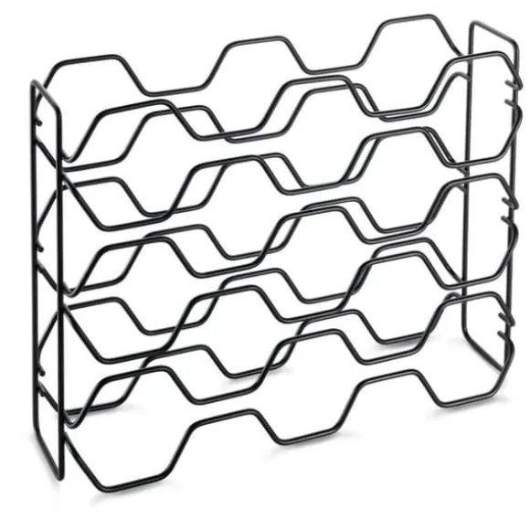 Metaltex vinställ Hexagon för 15 flaskor 43x12x34 svart