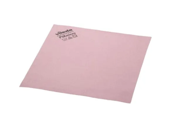 Microfiberklud PVAmicro 38x35cm rød - 5 stk./pakke