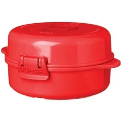 Mikrobläckäggkokare - Sistema - SI1117 - Röd - Plast - Ångventil