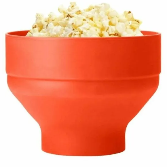 Mikroskål till popcorn, orange