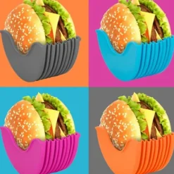 Miljövänlig återanvändbar hamburgare för seniorer och barn
