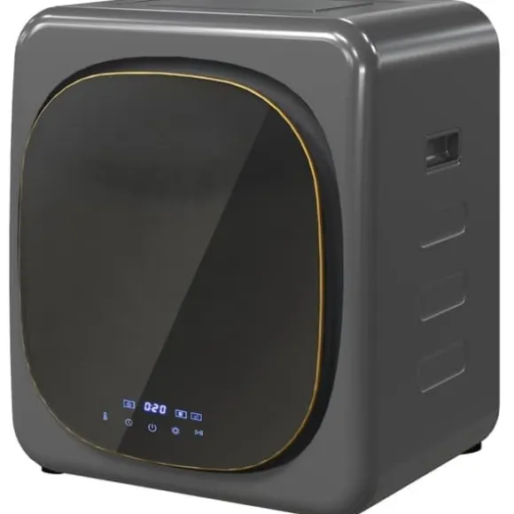 Mini torktumlare 2.5 kg med 6 program, LED-pekskärm, 800W, fristående eller väggmonterad, överhettningsskydd, grå