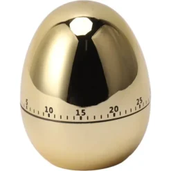 60 minuter Äggmodell Mekanisk timer Matlagning Väckarklocka Manuell timer för köksguld