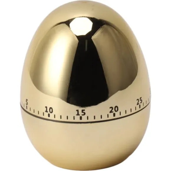 60 minuter Äggmodell Mekanisk timer Matlagning Väckarklocka Manuell timer för köksguld