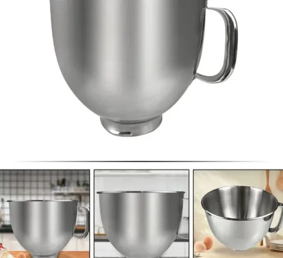 Mixerskål Metall Serveringsskål Metall Salladsskål Blandare Tillbehör Mixertillbehör Metal Mixer skålar Extra stor mixerskål Matskål