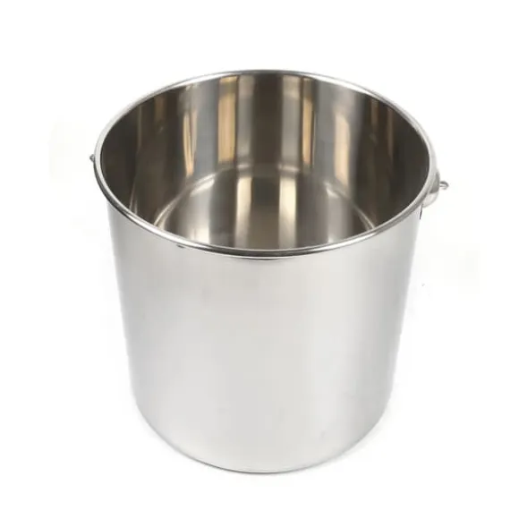 Mjölkburk - Hink - Rostfritt Stål - 20 L - Med Lock - Tjockväggad - Tål Kokande Vatten