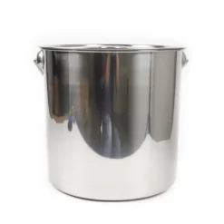 Mjölkburk - Hink - Rostfritt Stål - 20 L - Med Lock - Tjockväggad - Tål Kokande Vatten