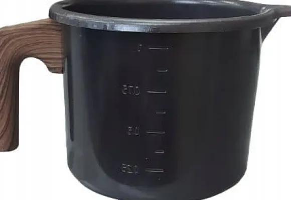 MJÖLKKOKARE MED ANTIKLISTERYTA och mätkopp 1.2L 12cm BRUNBESTE BB-2547