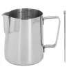 mjölkskummande kanna med latte art-penna glansig silver 304 rostfritt stål innerskala kaffe ångande mjölkgräddekopp 350 ml