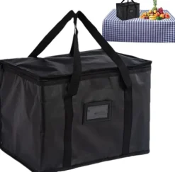 Mjuk kylväska, 50L stor kylväska, picknickväska, termisk matleveransväska, isolerad väska, kylväska för camping, grill, familj, utomhusresor