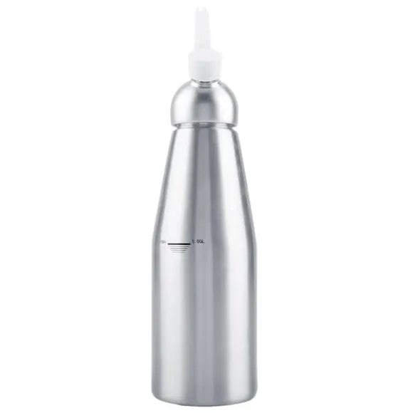 1000ml bärbar aluminium vispad grädde dispenser skummare dessertverktyg