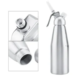 1000ml bärbar aluminium vispad grädde dispenser skummare dessertverktyg