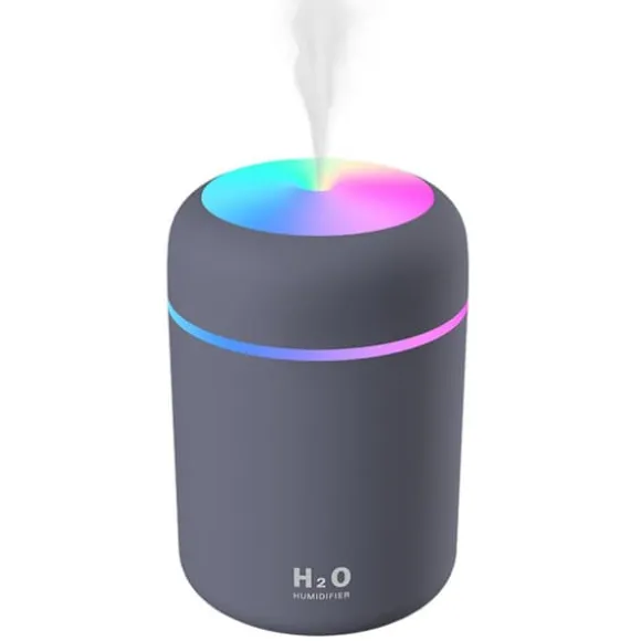 300ML Mini USB Luftfuktare med Nattljus Dimma Luftfuktare Luftfuktare För Rum Kontorsskrivbord