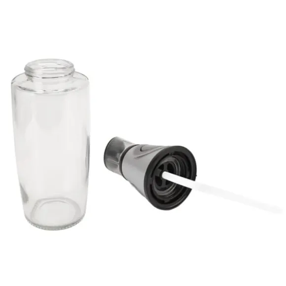 500ml oljedispenser läckagesäker glas silikon akryl presstyp kvantitativ oljeflaska för hälsokök silver