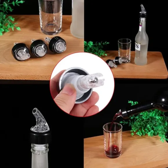 35ml Praktisk Plast Sprit Sprit Hällare Flöde Vinflaska Häll Pip Stoppar Transparent