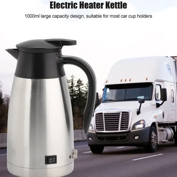 1000ml 12V 24V Universal Bil Vattenkokare Elvärmare Vattenkokare Bärbar Varmvattenberedare