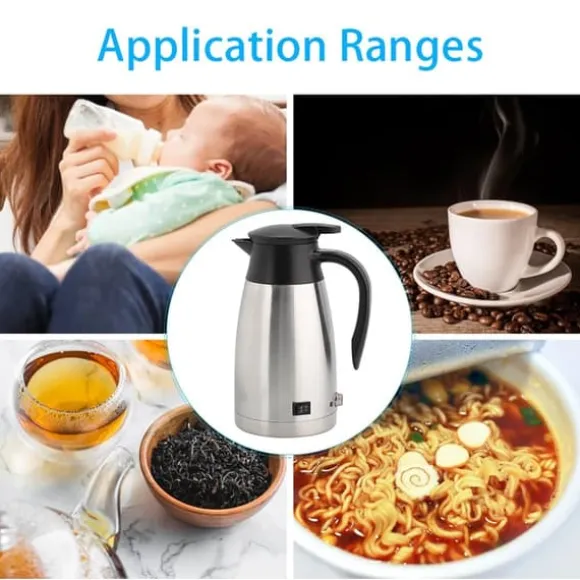 1000ml 12V 24V Universal Bil Vattenkokare Elvärmare Vattenkokare Bärbar Varmvattenberedare