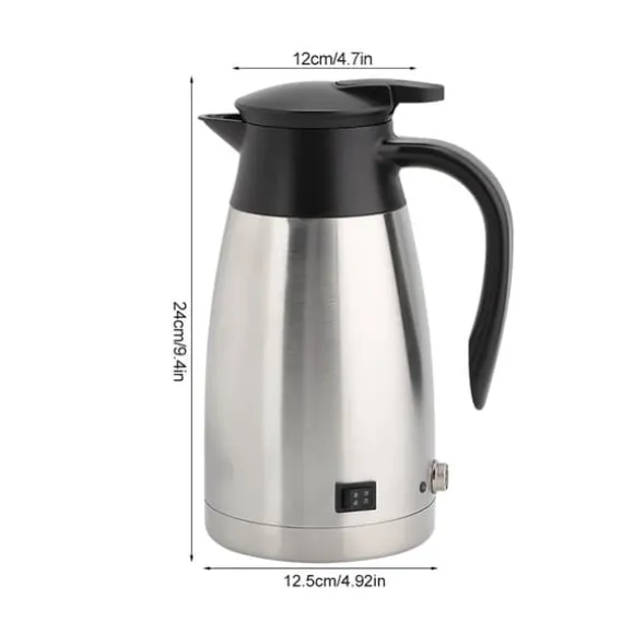 1000ml 12V 24V Universal Bil Vattenkokare Elvärmare Vattenkokare Bärbar Varmvattenberedare