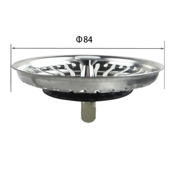 84mm Rostfritt Stål Diskbänkssil - Perfekt Diskbänkstillbehör, Kompatibelt med Standard Diskbänkar