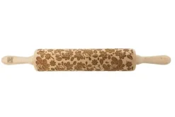 MoodForWood Träkavel, Graverad, 43 cm med Handtag, Perfekt för Bakning - Ungerskt Folkmönster