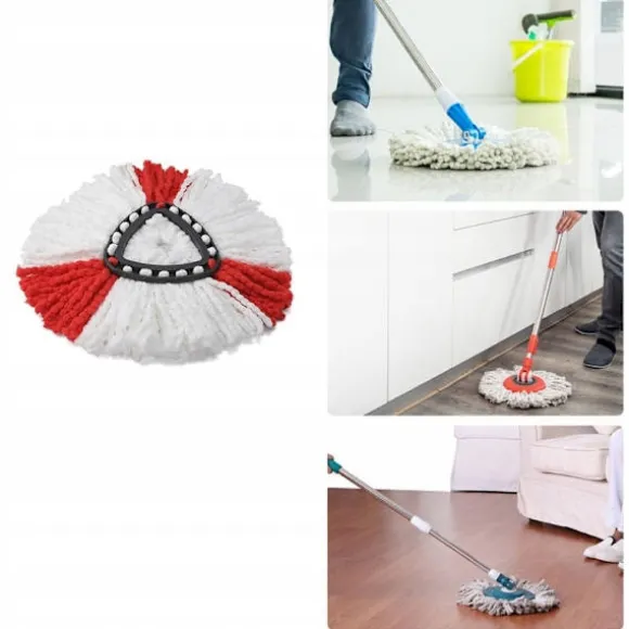 Moppdyna roterande 38 cm – Mikrofiber | Tvättbar | Ersättningsdel för Vileda Easy Wring, Turbo