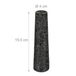 Mortel och stöt, Granit, 10x13,5 cm, Grå