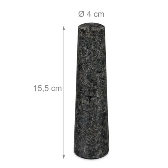 Mortel och stöt, Granit, 10x13,5 cm, Grå