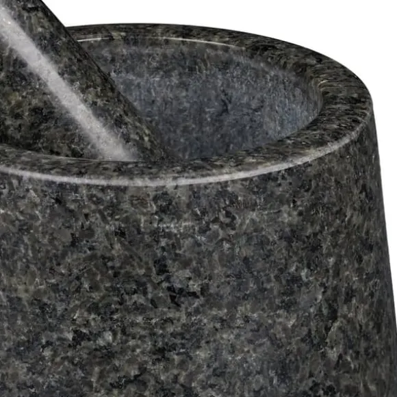Mortel och stöt, Granit, 10x13,5 cm, Grå