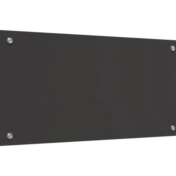 Mörk Grå Kök Backsplash i Härdat Glas - Värmebeständig & Lätt att Rengöra | Storlek: 80x40x0,6 cm