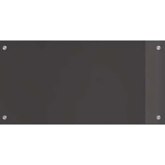 Mörk Grå Kök Backsplash i Härdat Glas - Värmebeständig & Lätt att Rengöra | Storlek: 80x40x0,6 cm